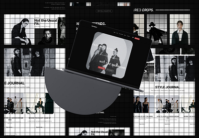 GREYMARKET Landing Page (Practice #4) black black and white bold dark deep fashion fashion designer graphic design landing page minimalist monochrome newbie ui ui design