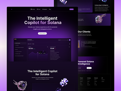 AI Agent Website ai ai agent ai agent website aiagent landingpage artificial intelligence blockchain chatgpt modern ai website uxui web design web3 website