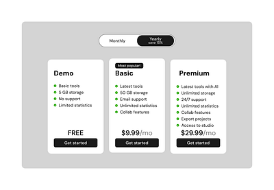#DailyUI aesthetic design illustration plan price subscription ui