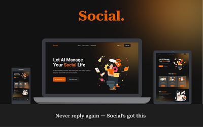 Social – AI-Powered Web App for Social Planning 🧠📅 app branding design graphic design illustration logo motion graphics typography ui ux