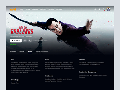 TV Show Details (Episodes) - Mabimovies about page app concept crypto design movie moviestreaming streamingplatform ui uiux ux wallet web web design web3 website