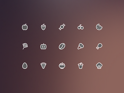 Food Icons for Every Culinary Project by Iconstica icon design icon library icon pack icon set icons
