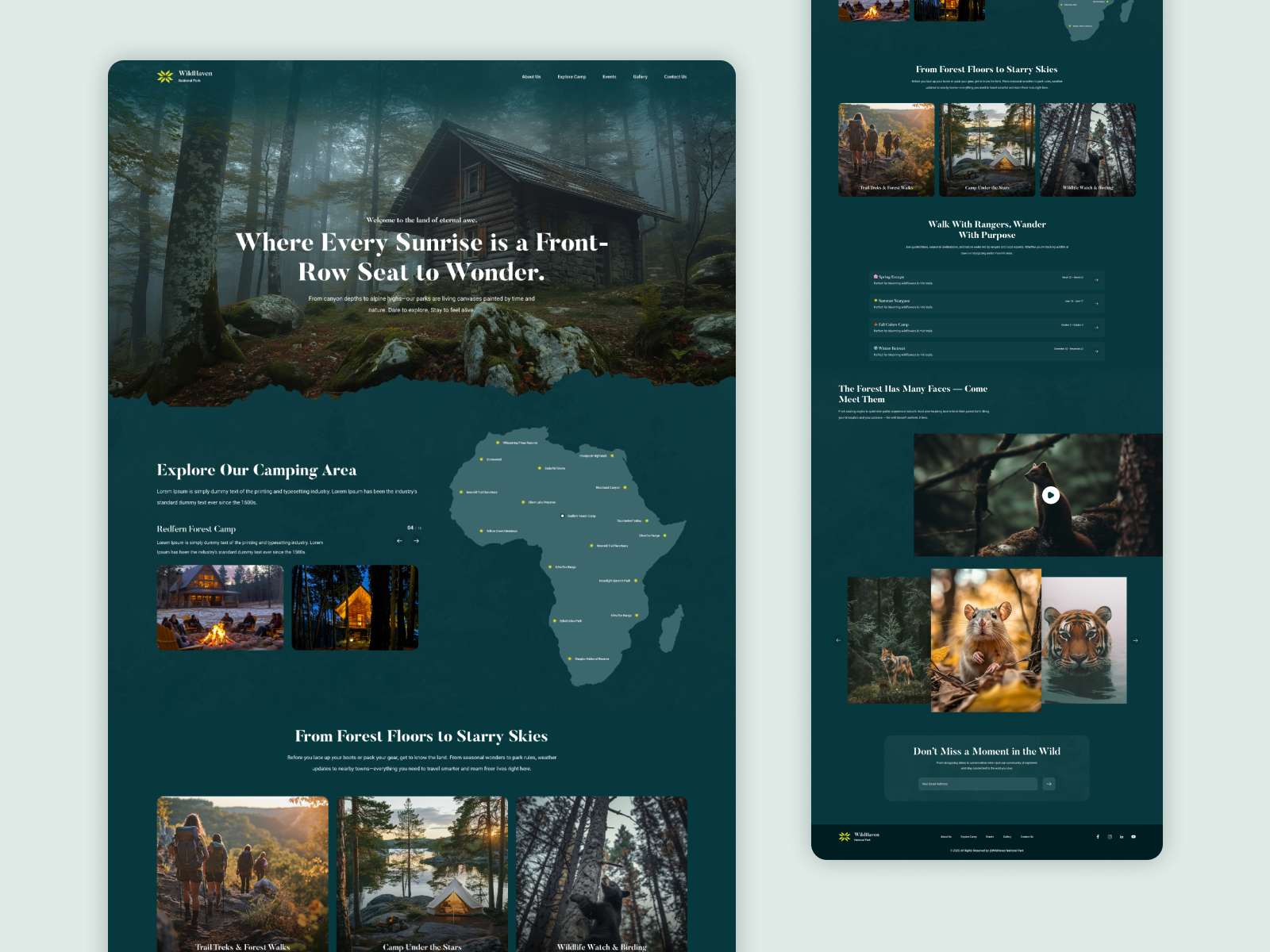 Example of Website Design / Landing Page Design