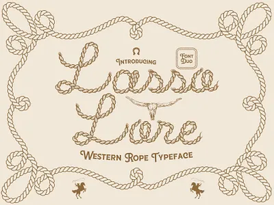 Lasso Lore - Western Rope Font Duo texas rope letters