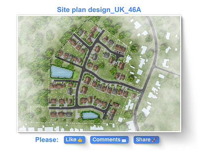 🏘️ Modern Suburbia Reimagined 🇬🇧✨ 2d rendering archiminy design illustration landscape photoshop rendering rendering visualization