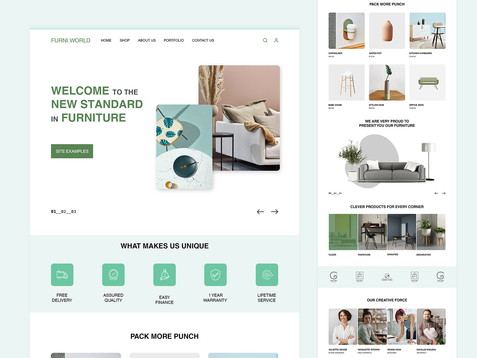 FURNI.WORLD, a clean furniture store. app branding design graphic design illustration logo typography ui ux vector