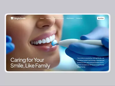 Bright Smile – Minimal Dental Appointment Website Design appointmentbooking cleanui dentalux dentalwebsite design healthcaredesign interactiondesign landing page medicalui medtech microinteractions minimaldesign ui uiux userinterface uxuidesign web design website