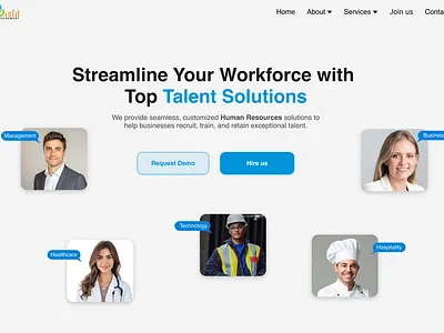 Distill - Human Resource Management Company UI hr website human resource human resource website ui ui web design