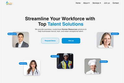 Distill - Human Resource Management Company UI hr website human resource human resource website ui ui web design