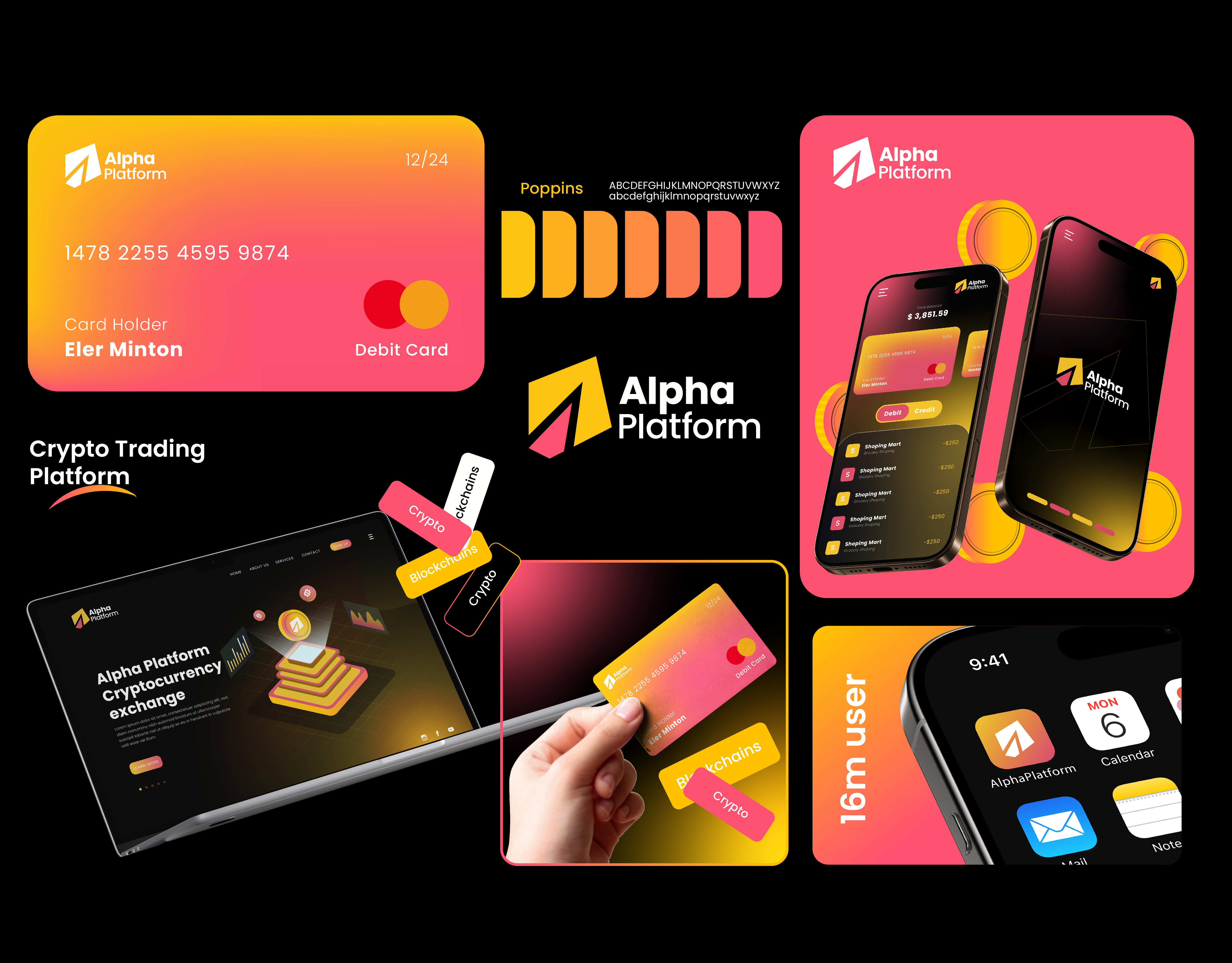 Modern Cryptocurrency Logo & Brand Identity Design branding branding designer crypto brand logo