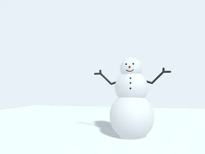 3D Snowman - Spline Illustration 3d 3d design 3d illustration 3d model spline