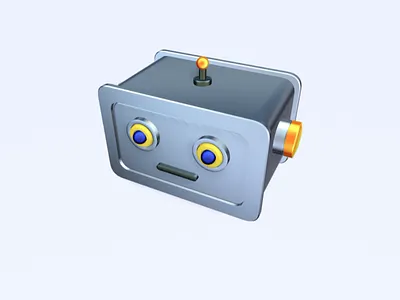 Interactive Robot Head - 3D Character Design 3d 3d model character design robot model spline