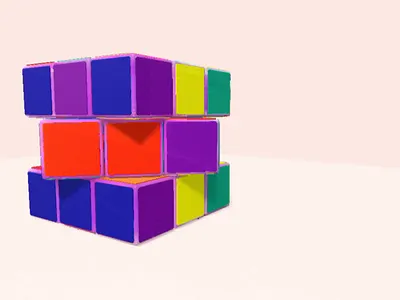 3D Rubik's Cube - Spline Illustration 3d 3d illustration 3d model 3d rubiks cube model spline