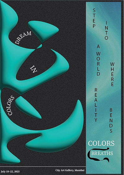 Colors & Breaths" — Concept Art Exhibition Poster branding graphic design illustrator poasterdesign typography