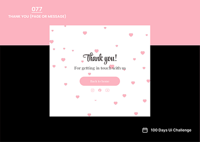 DailyUIchallenge Day 077/100 Prompt: Thank You uidesign uiux