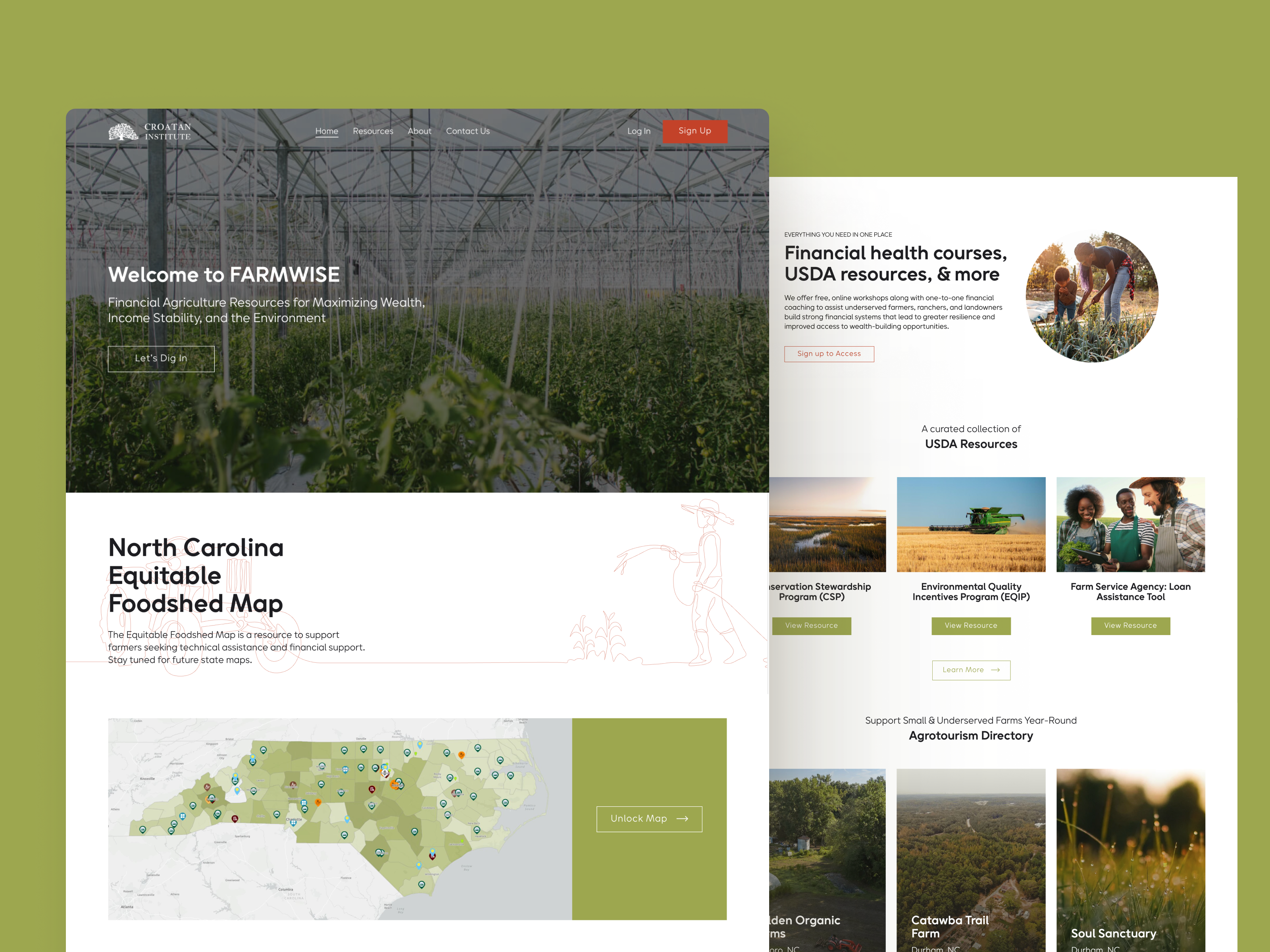 FarmWise Website | Non-Profit agritech charity farm farmer figma graphic design green interface landing page logo mobile motion graphics nonprofit product product design responsive sunset ui ux website