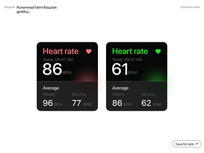 Heart Rate Monitor IOS Component branding component graphic design ui