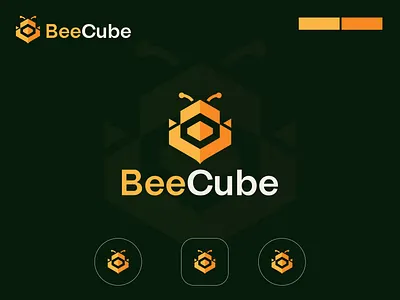 Bee Cube Logo bee icon design bee logo design bee mascot branding brand branding cube style logo design geometric bee logo hexagon logo concept honeycomb logo isometric logo design logo logo with hidden meaning minimal mascot logo modern tech logo modern vector logo nature inspired tech logo smart bee design startup logo inspiration tech branding logo
