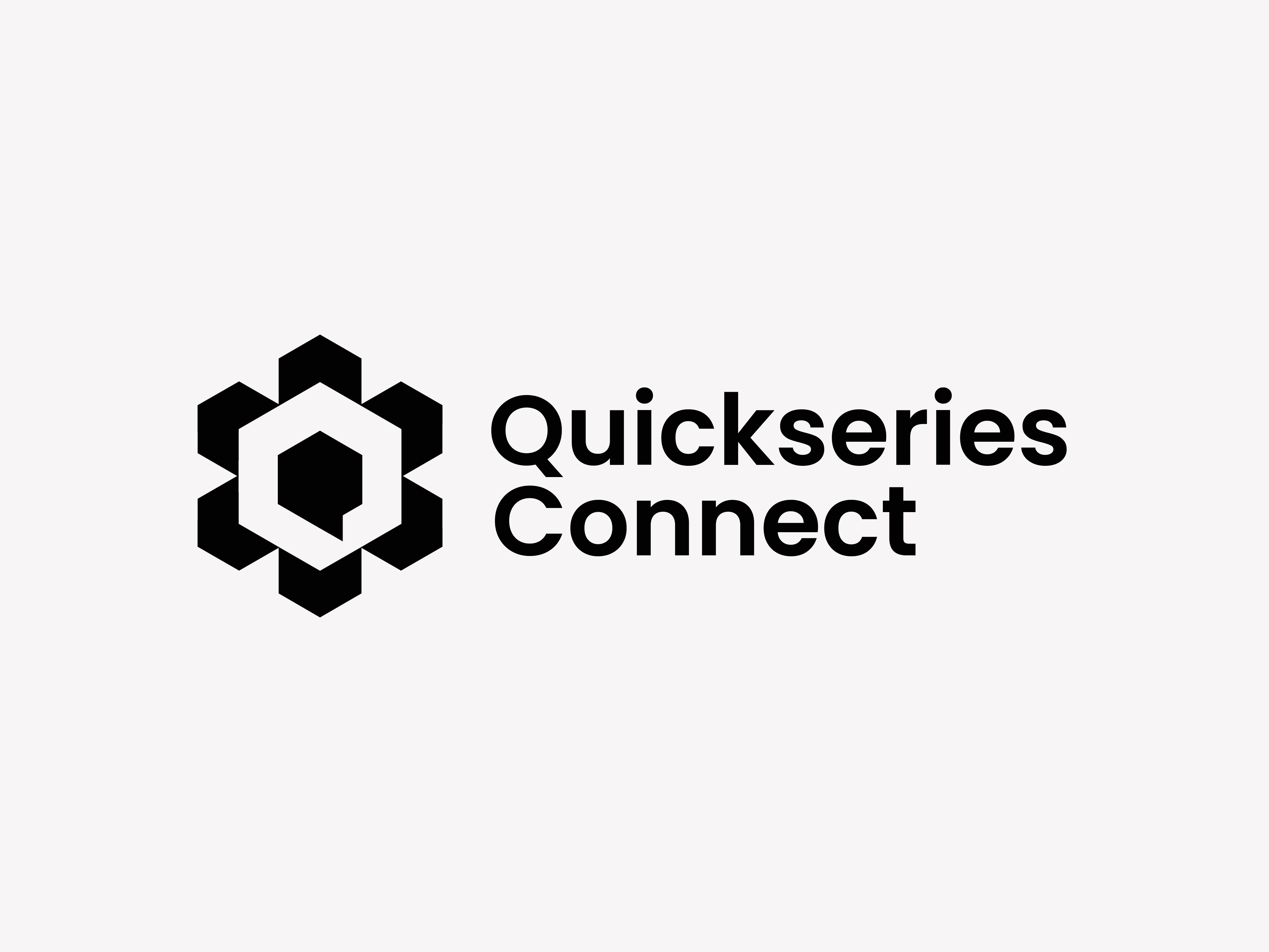 quickseries connect branding chat communication gear hexagon logo logo design logodesign management manager message quick speech bubble