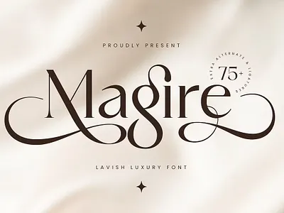 Magire - Lavish Luxury Font decorative font display font fashion font ligature luxury font modern stylish font typeface typography