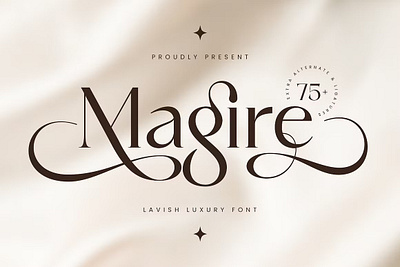 Magire - Lavish Luxury Font decorative font display font fashion font ligature luxury font modern stylish font typeface typography