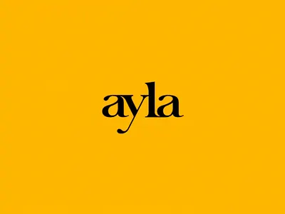 Ayla - Furnitue Company Logo Design ayla ayla logo concept black typography brand branding branding identity company logo design furniture company logo graphic design logo logo concept typo typography yellow