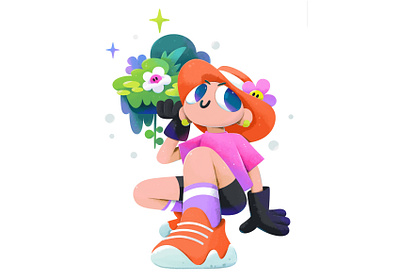 Grow Together abstract cartoon character concept design illustration ui zutto
