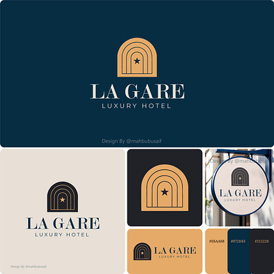 Luxury Hotel Branding Logo Design apartment logo luxury branding luxury hotel logo minimalist logo design modern luxury logo premium branding property management logo