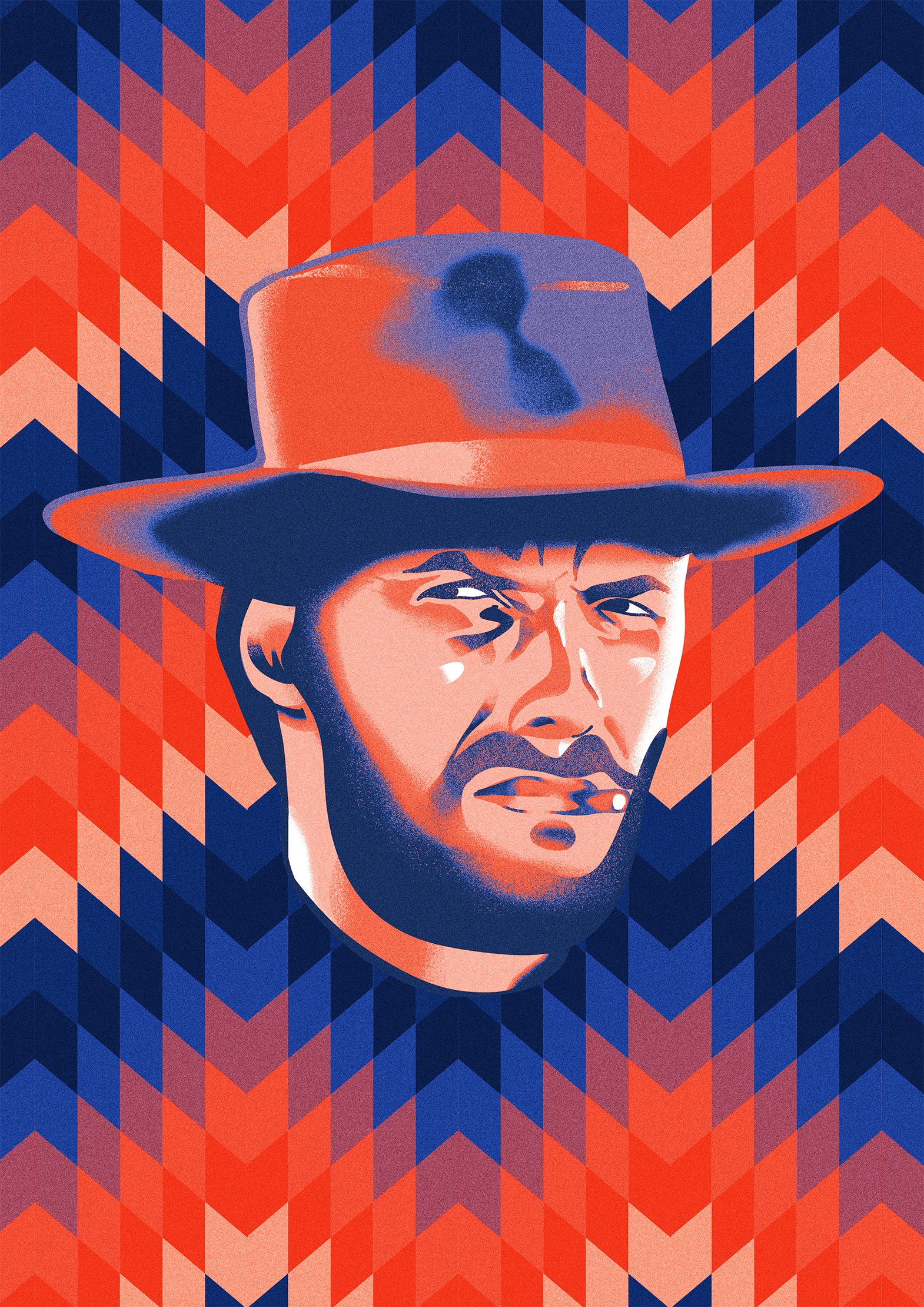 Editorial/Publishing Illustration - Clint Eastwood airbrush cinema clint eastwood editorial illustration movie poster publishing