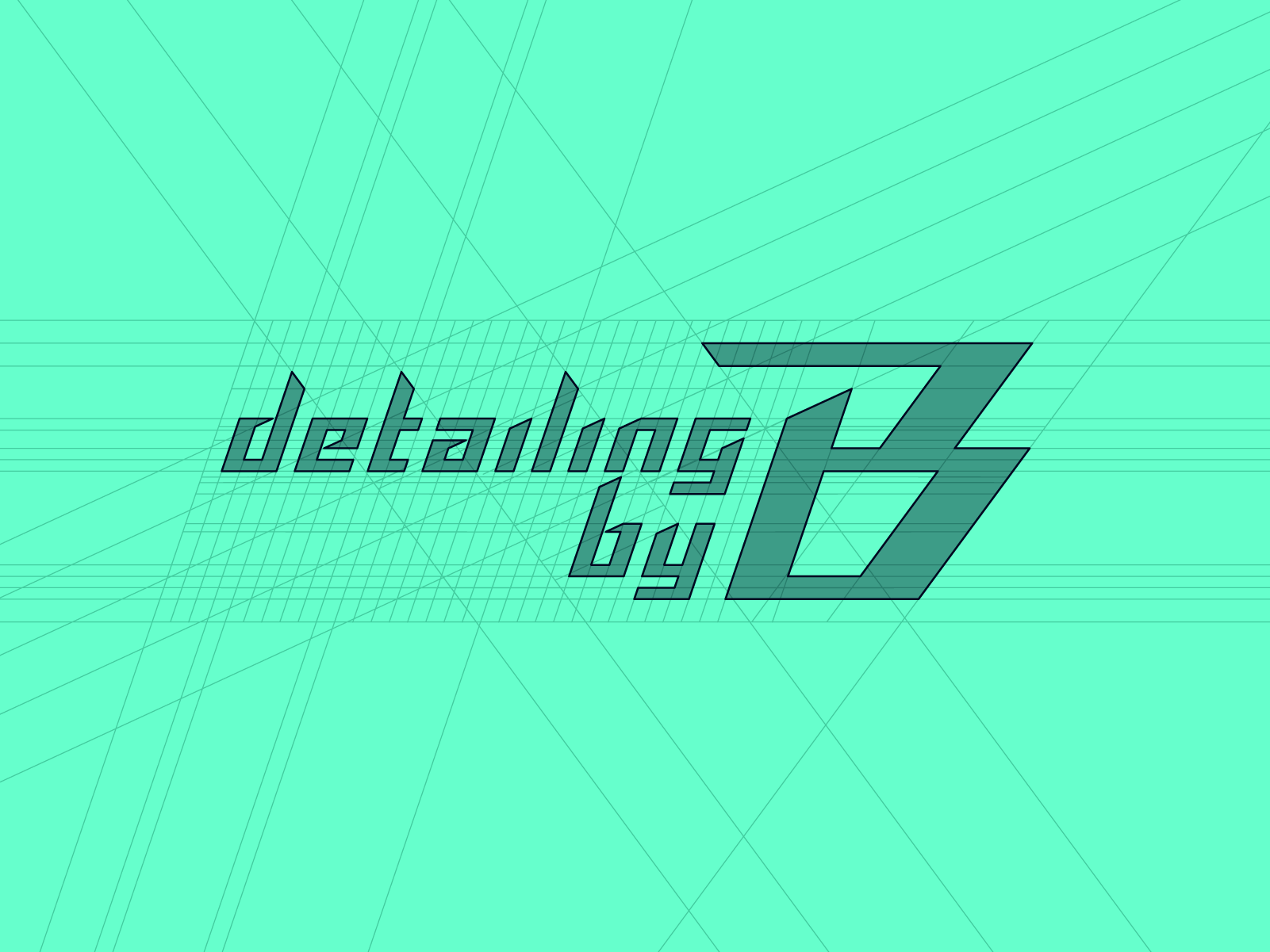 Detailing by B Logo Construction construction detailer detailing graphic design grid logo logo design logotype visual identity
