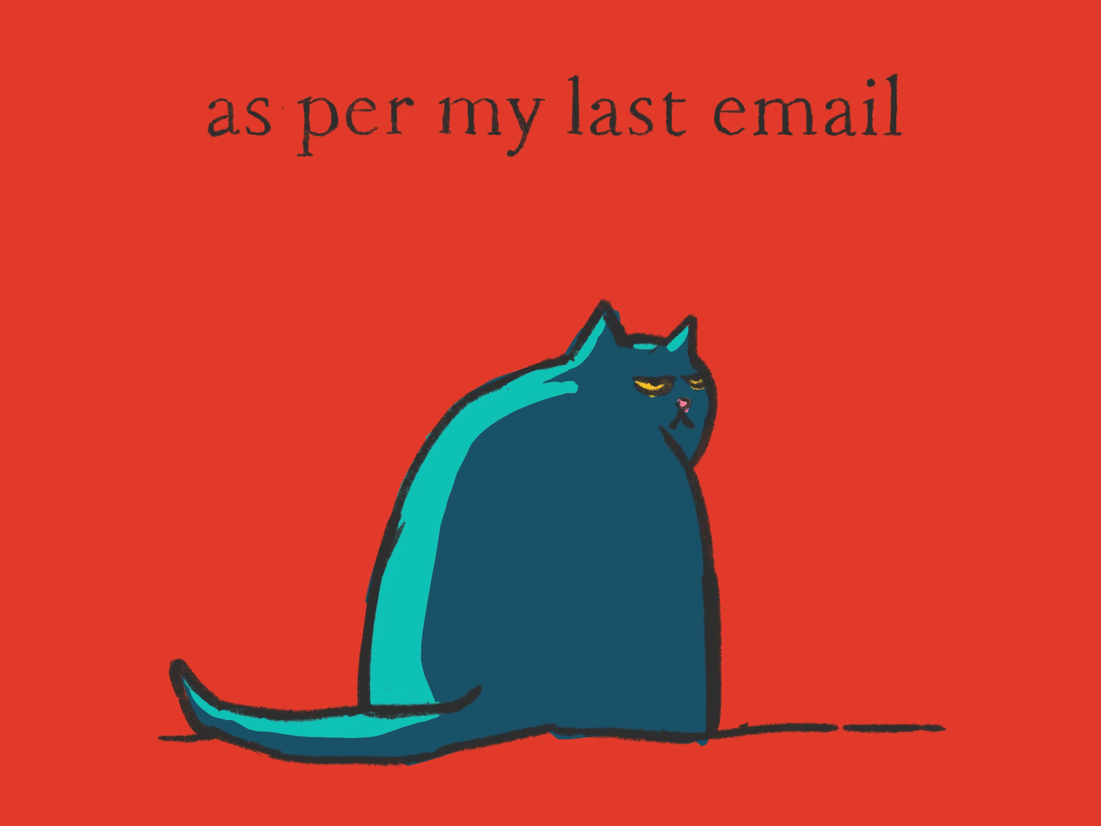 As per my last email animated gif animatedgif animation cat cel animation framebyframe gastaloop handdrawn neko procreate