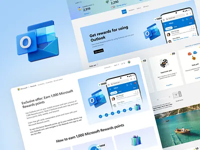 Microsoft Outlook branding design graphic design logo microsoft typography ui ux webdesign website