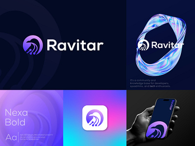 Ravitar Tech, Software, AI, SaaS, Modern, Raven Tech, Web3 ai logo branding business logo company logo corporate creative logo logo design modern logo raven abstract logo raven logo raven modern logo raven tech logo ravitar tech saas logo software tech logo web3 logo