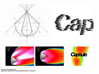 Experimental Branding for Capsule Identity abstract forms branding capsule branding capsule identity concept branding data inspired experimental identity geometric mark gradient mapping graphic concept kinetic logo logo exploration logomark logomark study modern branding scientific visuals tech visuals typography