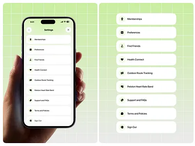 PeakFrom - Fitness Mobile App (Settings Screen Design) app clean fit app fitness fitness app fitness gym fitness mobile app fitness mobile app design fitness setting page fitness tracking fitness tracking app gym health mobile app mobile app setting page mobile setting screen setting screen
