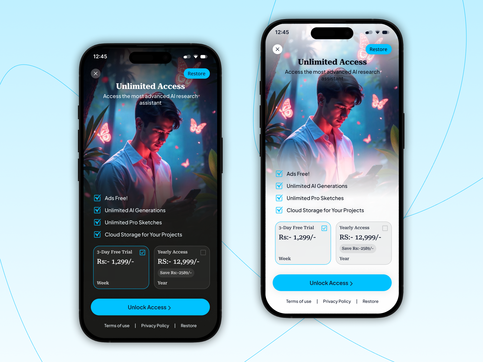 Premium - Subscription screen UI appconcept appdesign appui cleanui designinspiration dribbbleshots figmadesign fintechui minimaldesign mobileappdesign mobileux premiumui pricingscreen productdesign subscriptionui uidaily uidesign userinterface uxdesign uxuidesign