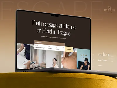 Escape Massage Website Design branding design hr rumen landing page landing page design luxury website massage massage web design massage website massage website design minimal online booking spa spa website ui ux web web design website website design