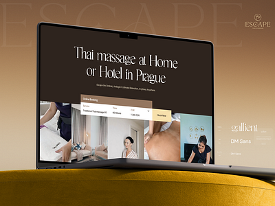 Escape Massage Website Design branding design hr rumen landing page landing page design luxury website massage massage web design massage website massage website design minimal online booking spa spa website ui ux web web design website website design