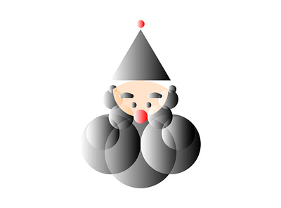 SANTA. Reduced. Remembered. celebration character children christmas circle december design geometric gift icon illustration minimalistic night shapes