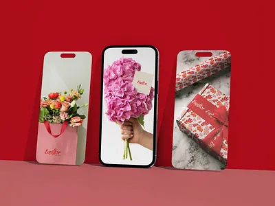 Flower shop logo design, floral flower shop branding floral