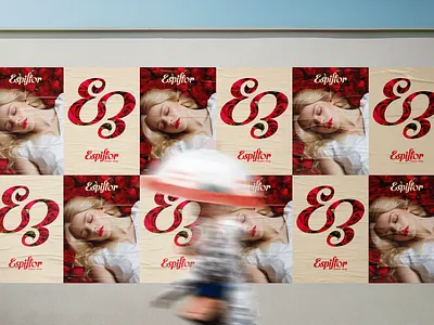 Floral poster design for flower shop branding banner floral poster