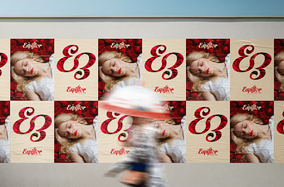 Floral poster design for flower shop branding banner floral poster