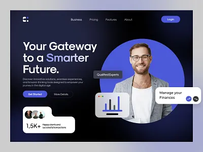 SAAS Landing Page clean design digital digital agency digital agency landing finance graphic design home page interface landing landing page layout minimal saas saas website ui unique ux web website