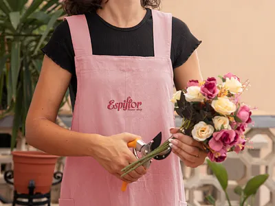 Apron design for flower shop branding apron floral florist