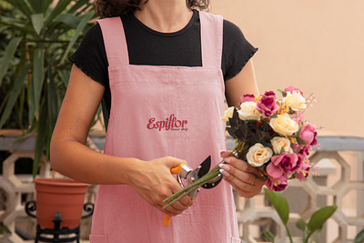 Apron design for flower shop branding apron floral florist