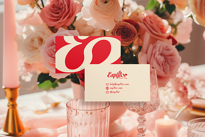 Playful abstract business card design for flower shop branding business card card floral
