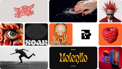 Voltage & Verve: Mixed-Media Moodboard artdirection concept figma graphic design illustration logo moodboard typography vector