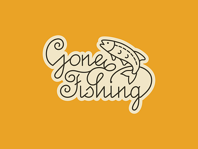 Gone Fishing 2d branding design designinspo dribbble fish fishing glyph gonefishing graphic design inspo ligature quote texas type typography vector