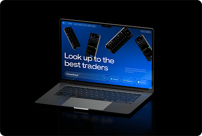 Лендинг приложения для трейдеров branding graphic design ui