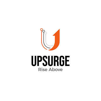 Upsurge Rise Above minimalistic word logo brand recognition
